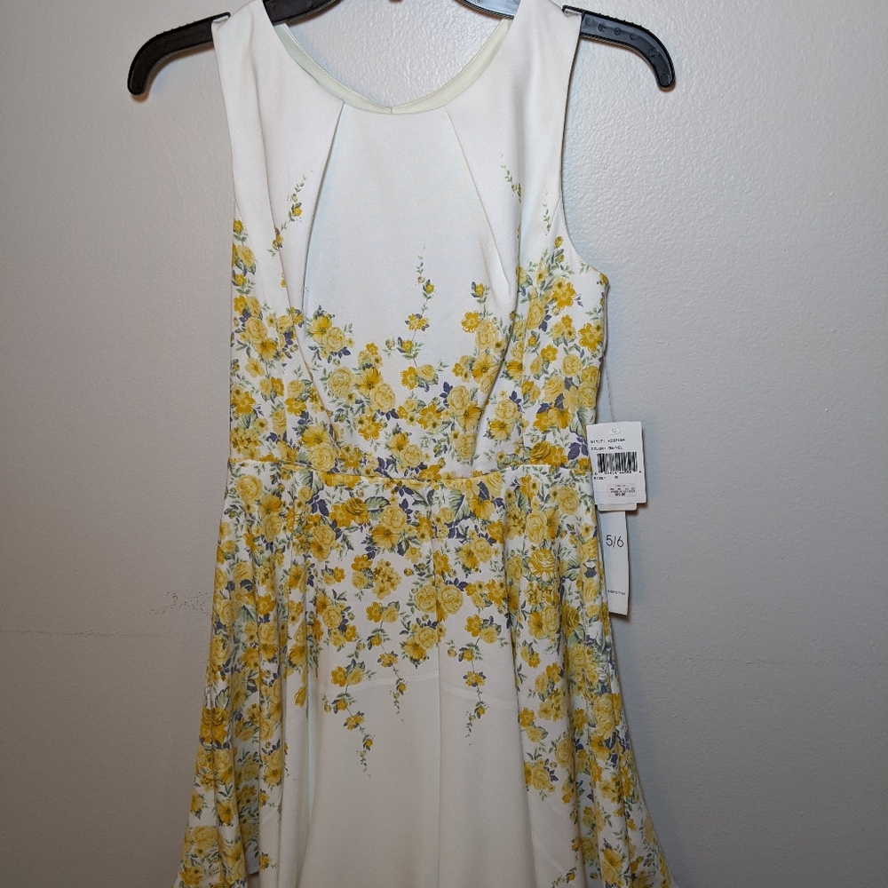 Yellow & Purple flower dress junior 5/6